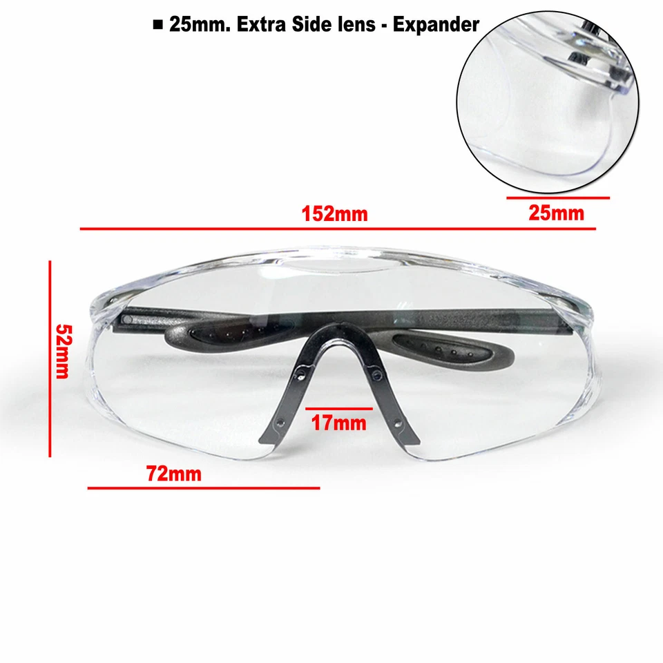 Gafas de seguridad antiniebla visión extra con protectores laterales - multiusos antiniebla Foto 4 de 4