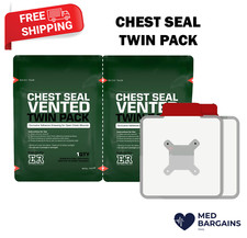 Ever Ready First Aid Vented Chest Seal Twin Pack for Wounds 6.6  