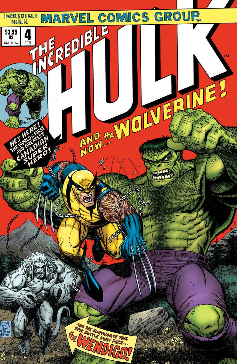 ハルク182 ウルヴァリン3rd登場 キーHulk Wolverineアメコミ Hulk #4 Art Adams Incredible Hulk #181 Wolverine Color Homage
