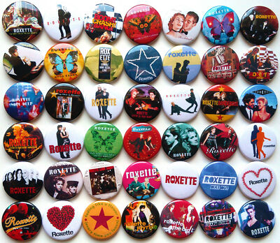 ROXETTE Button Anstecker Pins The Look Joyride Dangerous Listen to Your Heart