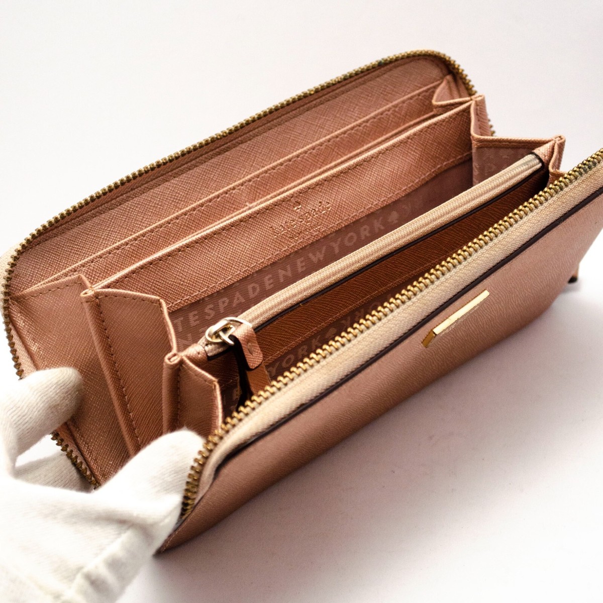 【日本未上陸】katespade レザー2wayバッグ ローズゴールド Kate Spade Metallic Rose Gold Leather Flap Crossbody Bag Kate