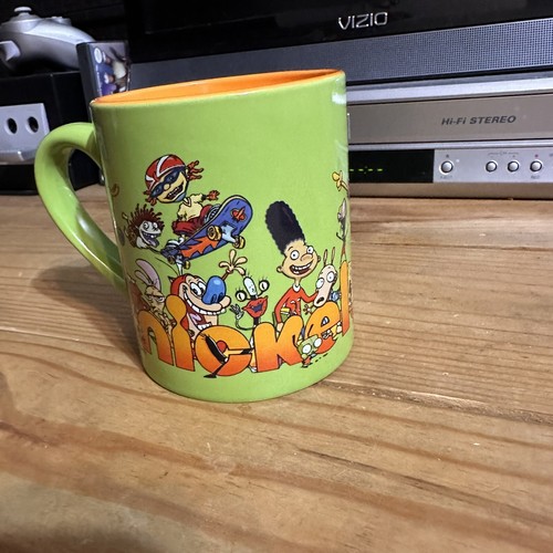 Nickelodeon 90’s Cartoon Characters Coffee Mug Cup Viacom 2020 Green Orange - Picture 2 of 11