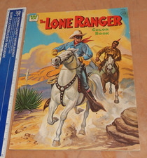 ORIGINAL 1951 THE LONE RANGER WHITMAN COLORING BOOK 1016 , UNUSED, NOS