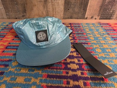 Supreme X Stone Island New Silk Light 6-Panel Light Blue SS19 New With Tags 