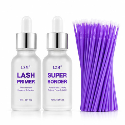 Lash Bonder & Primer Kit for Long-Lasting Lash Extensions & Clusters | Glue Acce