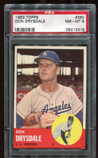 1963 Topps #360 DON DRYSDALE PSA 8! NM/MT! investment Grade Dodger HOFer!