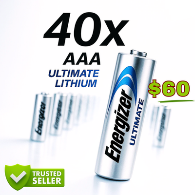 #ad #ad 40 AAA Energizer Ultimate Lithium Batteries Bulk OEM Exp 2050 24hr ship $59.95