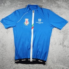 Santini Cicli Gagliardini Alba Cycling Jersey Mens XL Blue Full Zip Italy Shirt