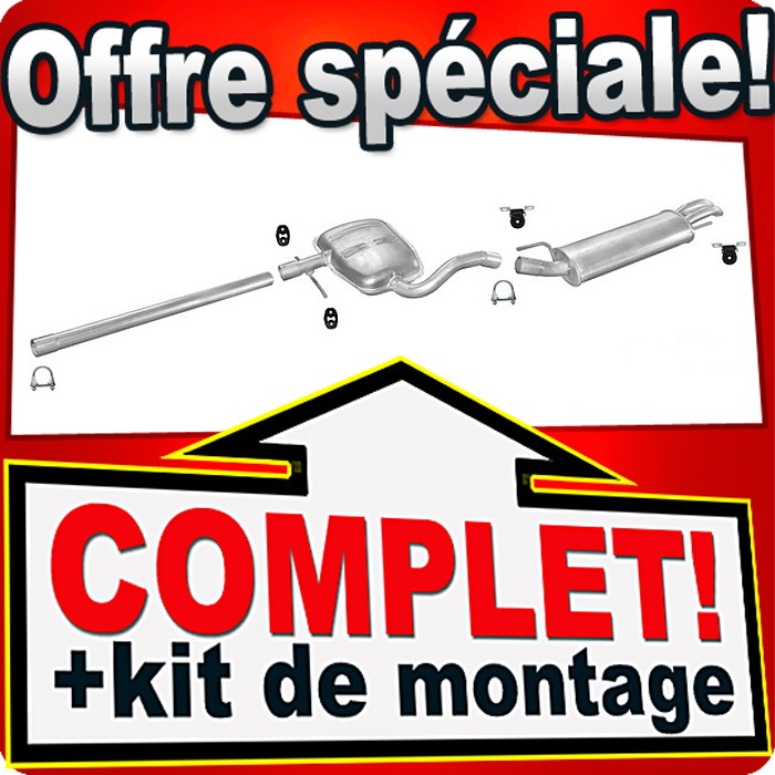 Ligne d'échappement Golf 3 1.9 TDi 110CH pour réparer le bruit de silencieux percé