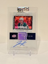 2020 Upper Deck Clear Cut Joel Kiviranta Rookie Auto /49 #ET-JK RC 🇫🇮🥉