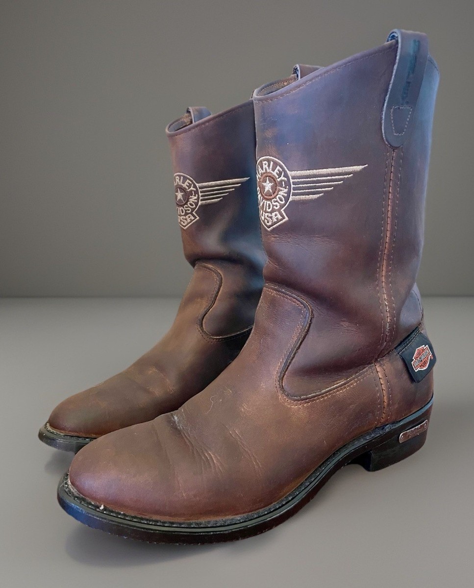 Vintage Unbranded Harley Davidson Brown Soft Toe Western Boots Size 9 Vintage Unbranded Harley Davidson Brown Soft Toe Western  main image 2