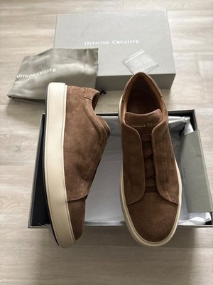 New Authentic Officine Creative Italia Mens Suede Slip On Sneakers US 10 EU 43