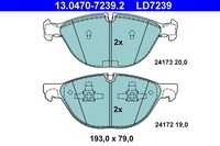 Bremsbelagsatz FÜR BMW X6 (E71, E72), BMW X5 (E70) - ATE 13.0470-7239.2