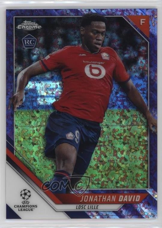 2021 Topps Chrome UCL Purple Mini-Diamond Refractor 82/250 Jonathan David 0ur2