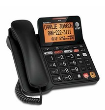 AT T CD4930 Corded Phone With Answering System and Caller ID - Black