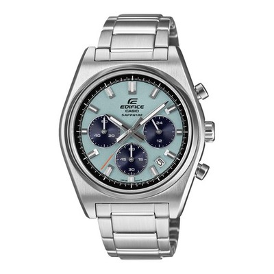 Mens Wristwatch CASIO EDIFICE EFB-730D-2BVUEF Chrono Stainless Steel Light Blue