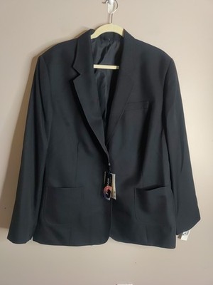 Doc And Amelia Women Black Aerocool Professional Uniform Blazer Size 24W