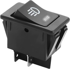 Universal White 4-Pin 12V 35A ON/Off SPST Fog Light Toggle Rocker Switch with LE