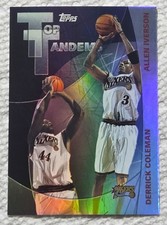 ALLEN IVERSON Derrick Coleman 2002-03 Topps basketball TOP TANDEMS insert 76ers