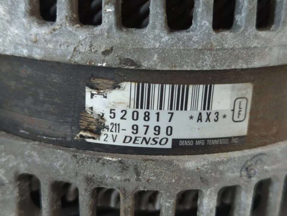 Chevrolet Colorado 2015 alternador generador conjunto de carga motor fabricante original JIQNX Foto 2 de 4