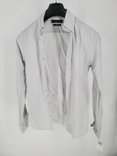 Tommy Hilfiger Dress Shirt Men's XS 13-13.5 Steel Gingham TH Tech Slim Stretch
