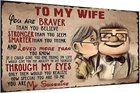 Vintage Metal Tin Sign Funny Sarcastic Party Wall Art Decor Signs to My Wife You