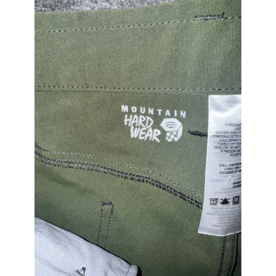 Pantalones de senderismo Mountain Hardwear para hombre verdes de nailon elastano al aire libre talla 38x30 Foto 3 de 4