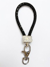 Luxury Shimmering Black Rhinestone Car Keychain