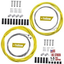Universal Bike Brake Cable Kit Derailleur Bicycle Shifter Cable Housing Yellow