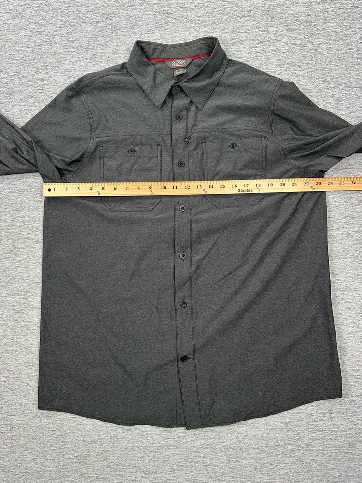 Outdoor Research Shirt Mens XL Gray Wayward Stretch Long Sleeve Button Up Hiking - Image 3 of 4