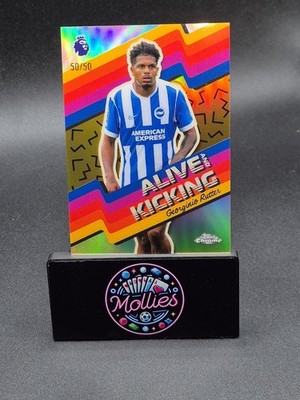 2025-26 Georginio Rutter Gold 50/50 Alive & Kicking Topps Chrome Brighton 