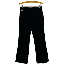 St. John black velvet designer high waisted dressy evening office pants 8