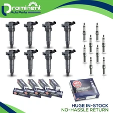 8 Ignition Coil & 8 NGK Iridium Spark Plug for 2012-2016 Hyundai Equus 5.0L V8