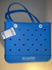 Oceanside Beach Tote Bag Waterproof, Tip-Proof, Treaded Non- Slip Bottom Blue