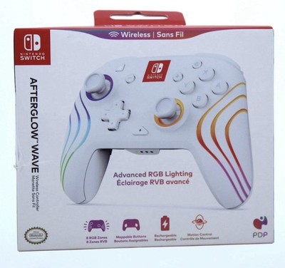 PDP Nintendo Switch Afterglow Wave Wireless Controller Age 8+