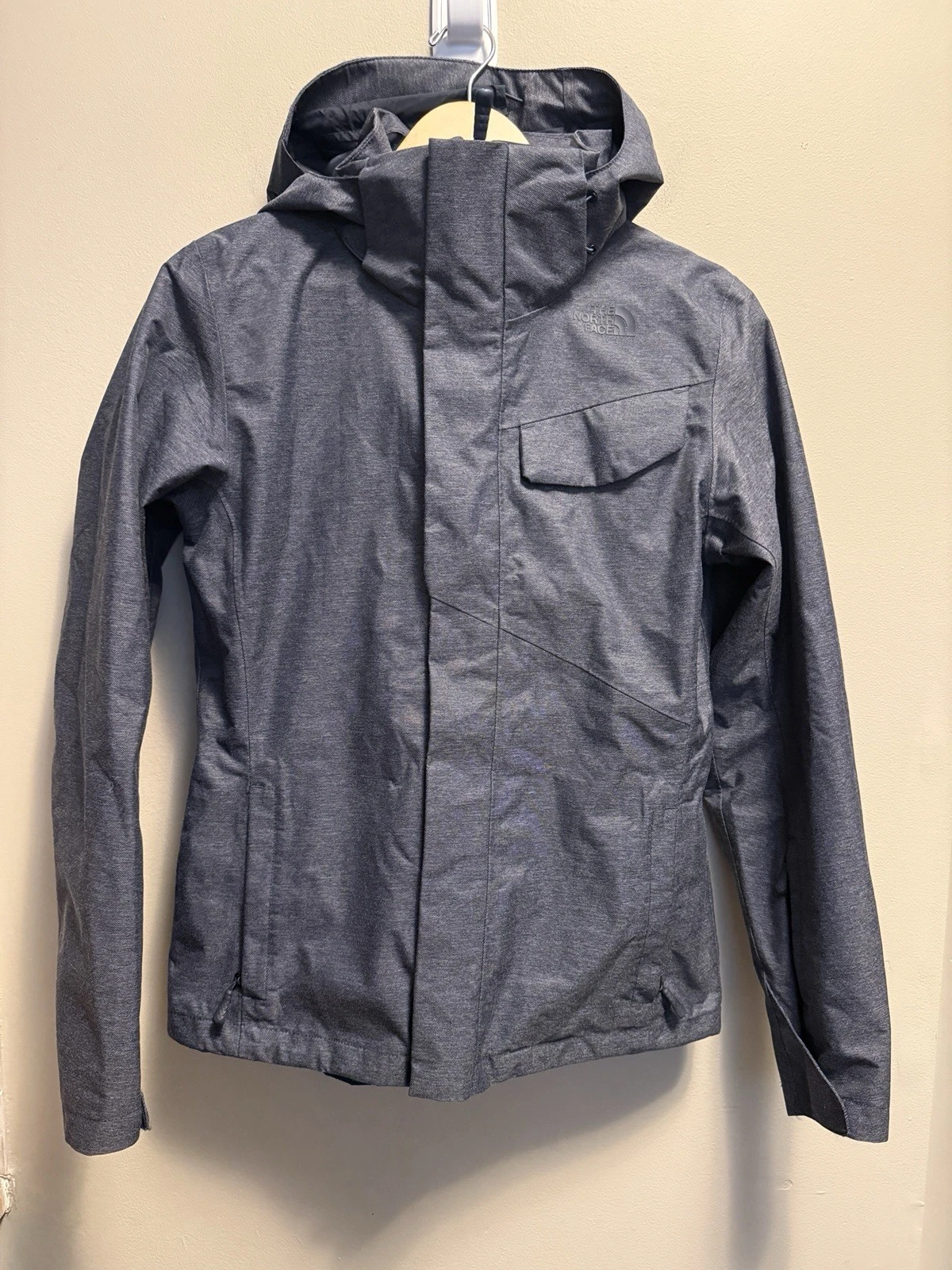 North Face Helata Triclimate Winter Ski Coat Jacket Size Small Blue SHELL ONLY