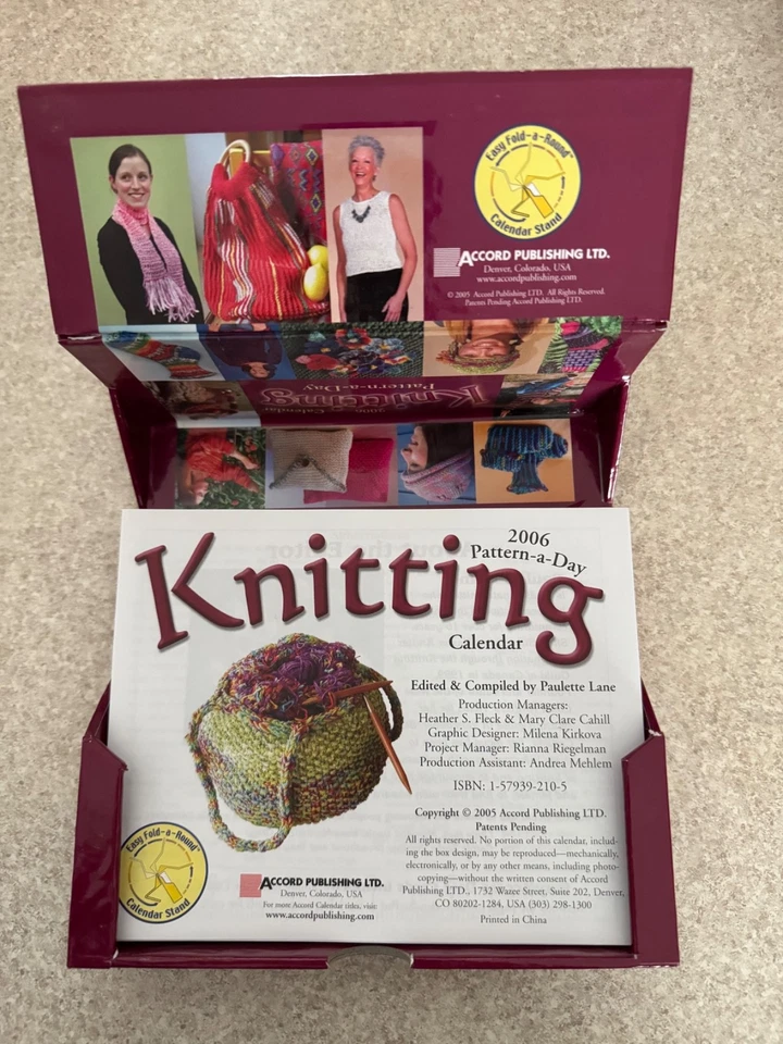 Knitting Pattern A Day Calendar 2006 By Paulette Lane Complete - Image 4 of 4