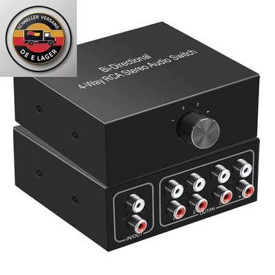 RCA Audio Switch 4(1)-In-1(4)-Out Stereo Splitter