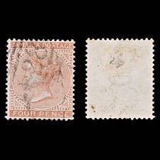 8039: Jamaica SG22 4d Red orange 1883 Sc#22a Used C£22