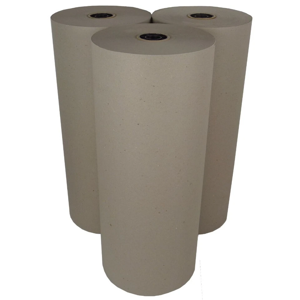 KARTONDEALER 3 Rollen Schrenzpapier Packpapier 100g/m² 50 cm x 191 lfm a 10 kg mit Innenhülse