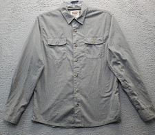 Levi's Casual Shirt Mens Medium Gray Solid Flap Pockets Collared Button Down