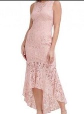 Vince Camuto Dress Lace High Low Apricot Womens Sz 2 NEW NWT N81