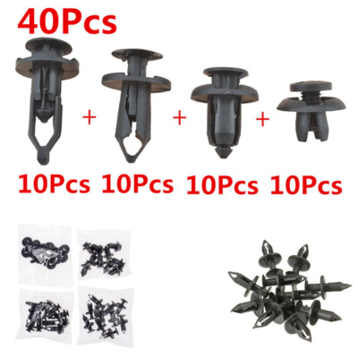40pcs Car Body//Bumper Push Pin Rivet Retainer Trim Moulding Clip Assortments Kit
