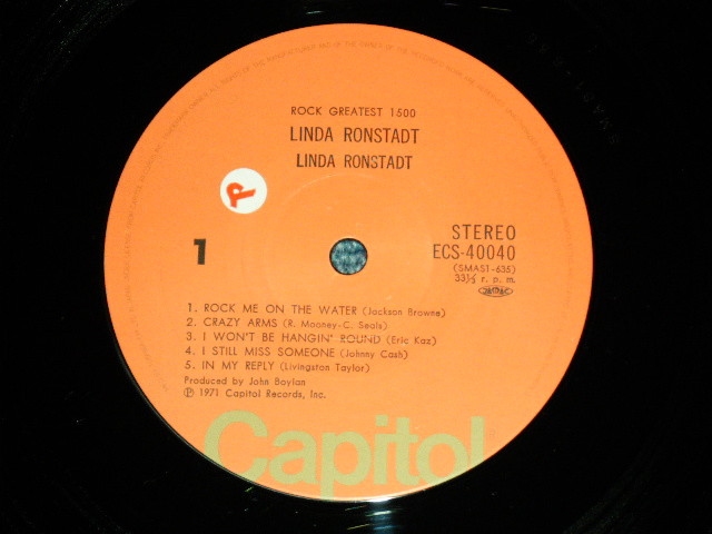 Linda Ronstadt ‎Stone poneys Japan 1979 Reissue ECS-40040 NM