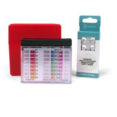 SET Test-Kit Pool Wassertester Alkalinity Chlor Brom pH-Wert + Nachfüllpackung
