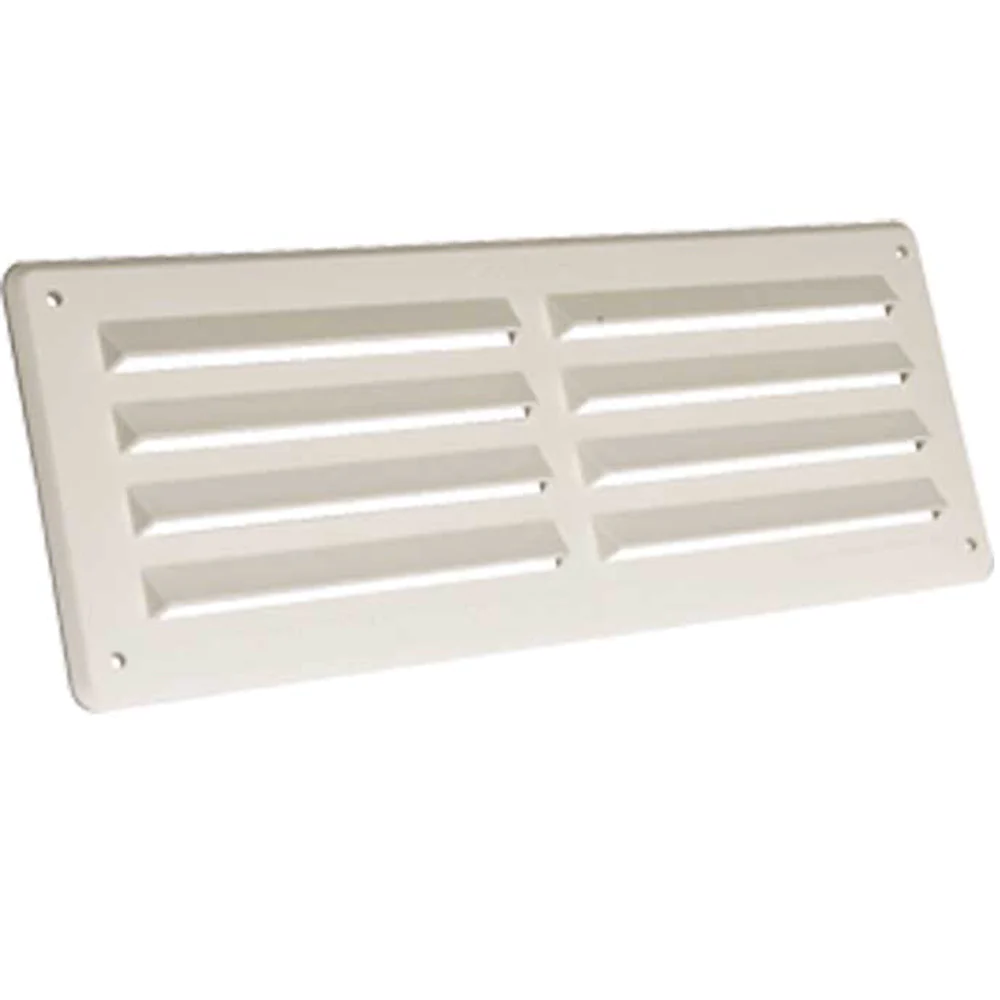 White Louvre Ventilator with Fly Screen 9"" x 3""