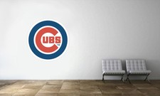 Chicago Cubs Logo Wall Decal MLB Baseball Decor Sport Mural Vinyl Sticker