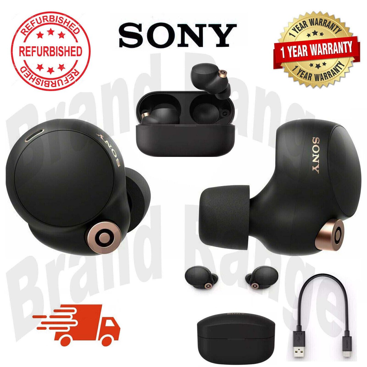 Sony WF1000XM4 True Wireless Noise Cancelling Earbuds-Black WF