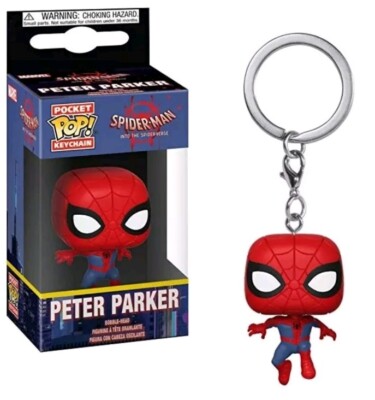 Funko Pop Pocket! PETER PARKER SCHLÜSSELANHÄNGER SPIDERMAN INTO THE SPIDERVERSE VINYL