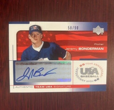 2004 UD Team USA Baseball JEREMY BONDERMAN  Certified Autographed Card